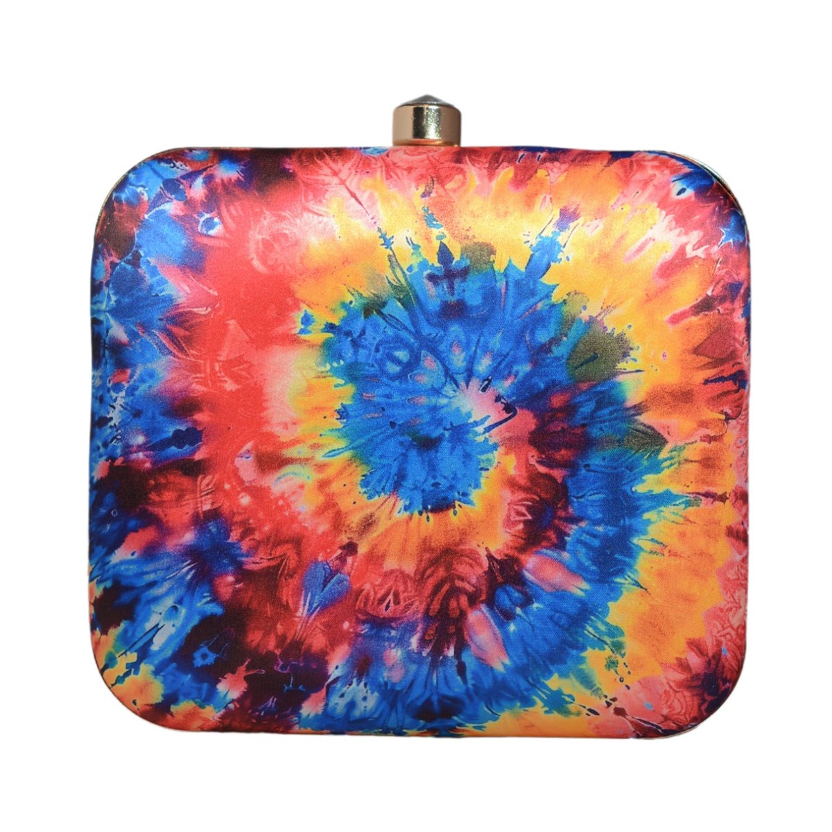 Multicolour Galaxy Pattern Printed Clutch