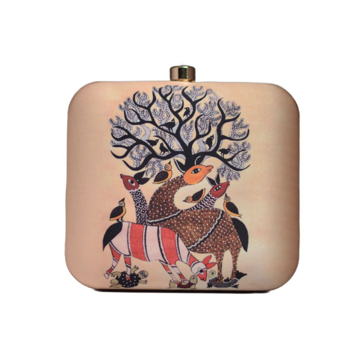 Artklim Madhubani Art Printed Clutch