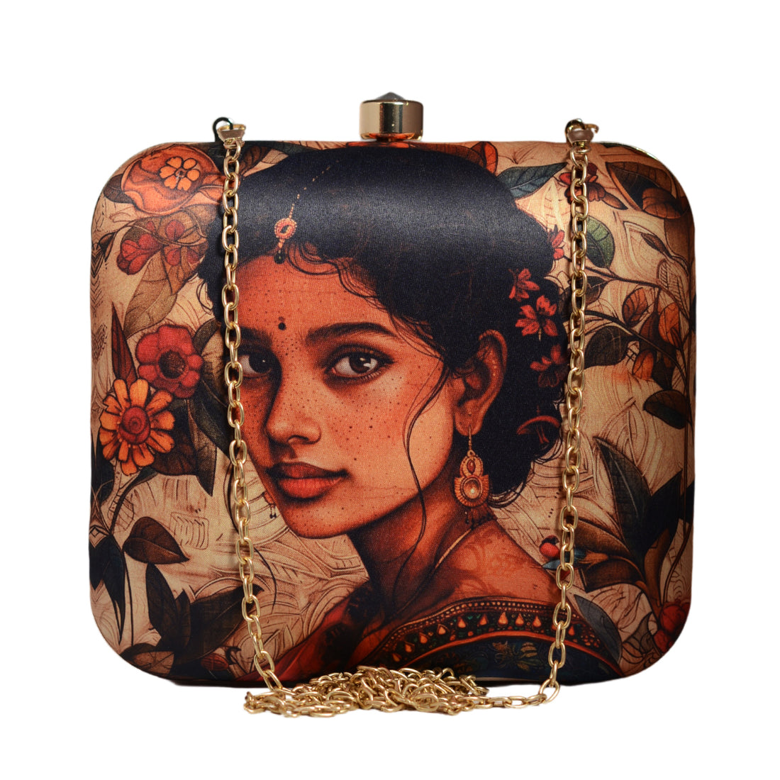 Gorgeous Indian Lady Portrait Clutch