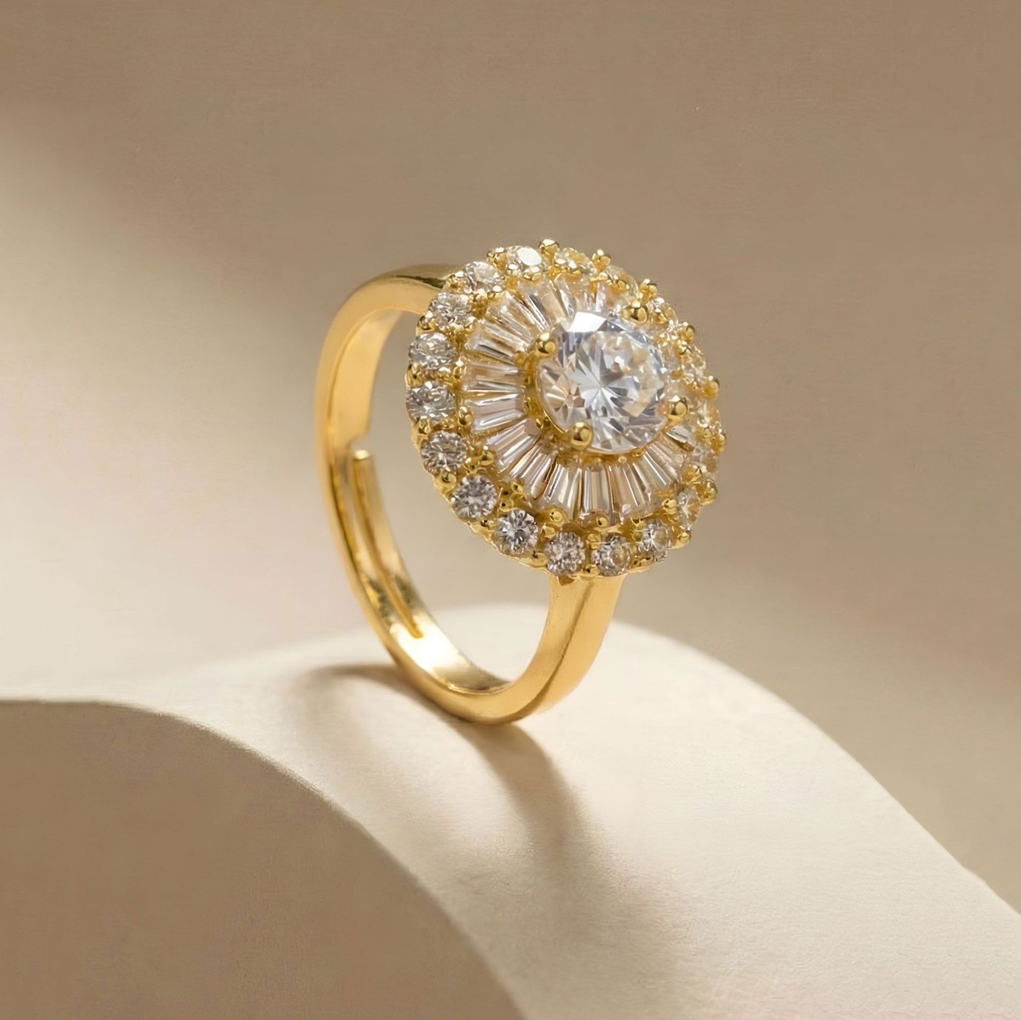 Artklim Gold-Plated Regal Radiance Anti-Tarnish Ring