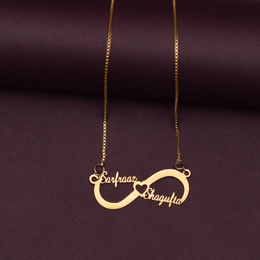 Infinity Sign Shaped Customized Pendant With Two Names