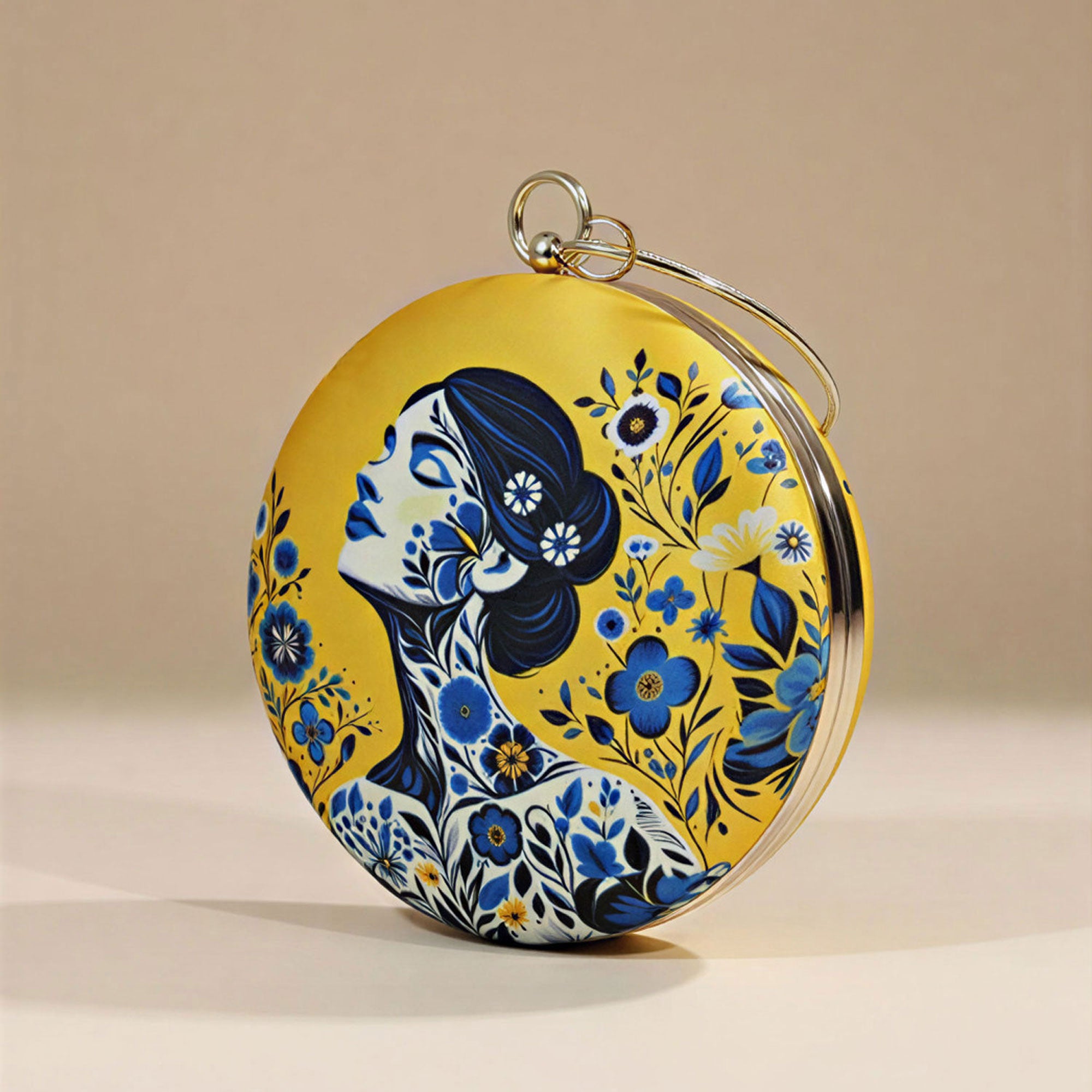 Artklim Blue Blossom Muse Round Clutch