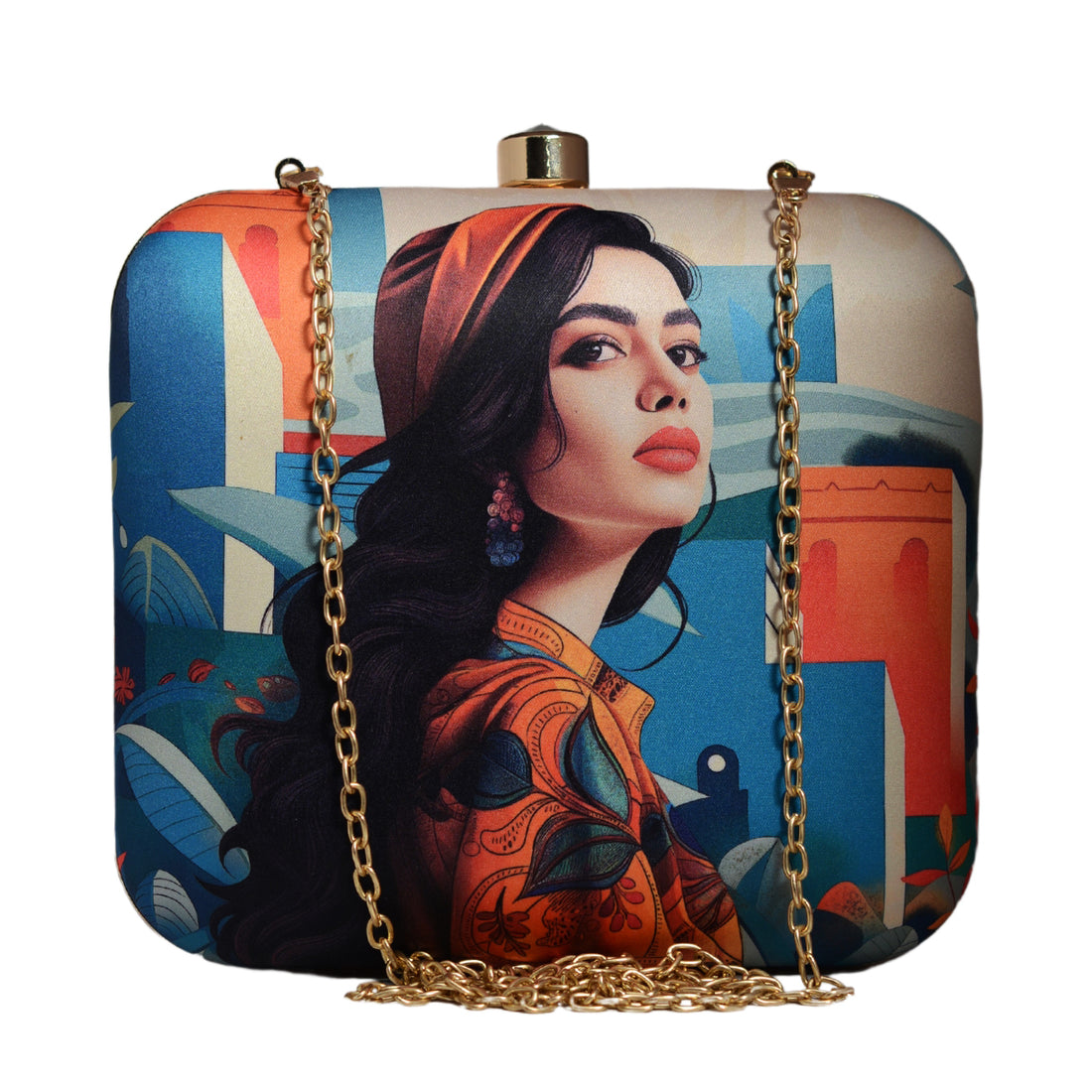 Girl In Town Portrait Clutch