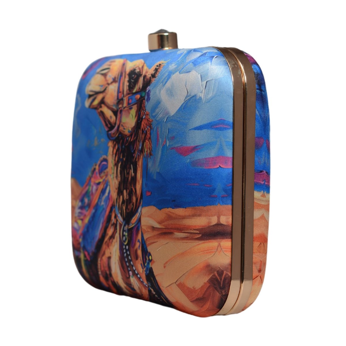 Desert Camel Printed Clutch