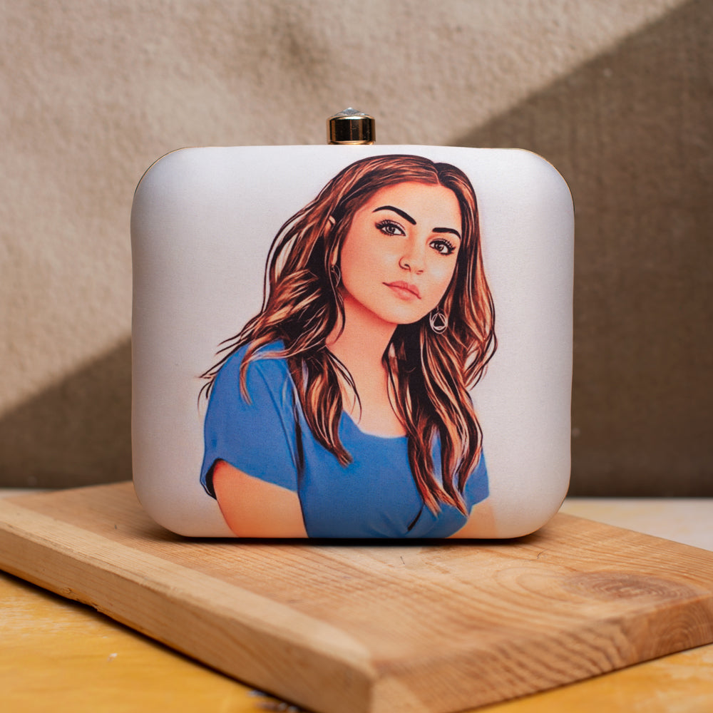 Portrait Caricature Personalised Clutch Bag