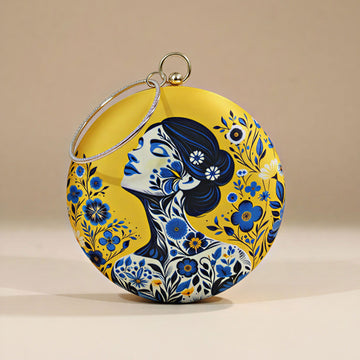 Artklim Blue Blossom Muse Round Clutch