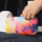 Multicolour Flow Art Printed Clutch