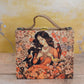 Beautiful Indian Girl Printed Suitcase Style Clutch
