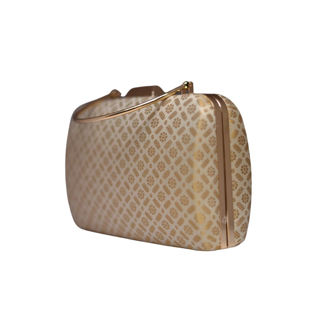 Artklim Golden Silk Brocade Party Clutch