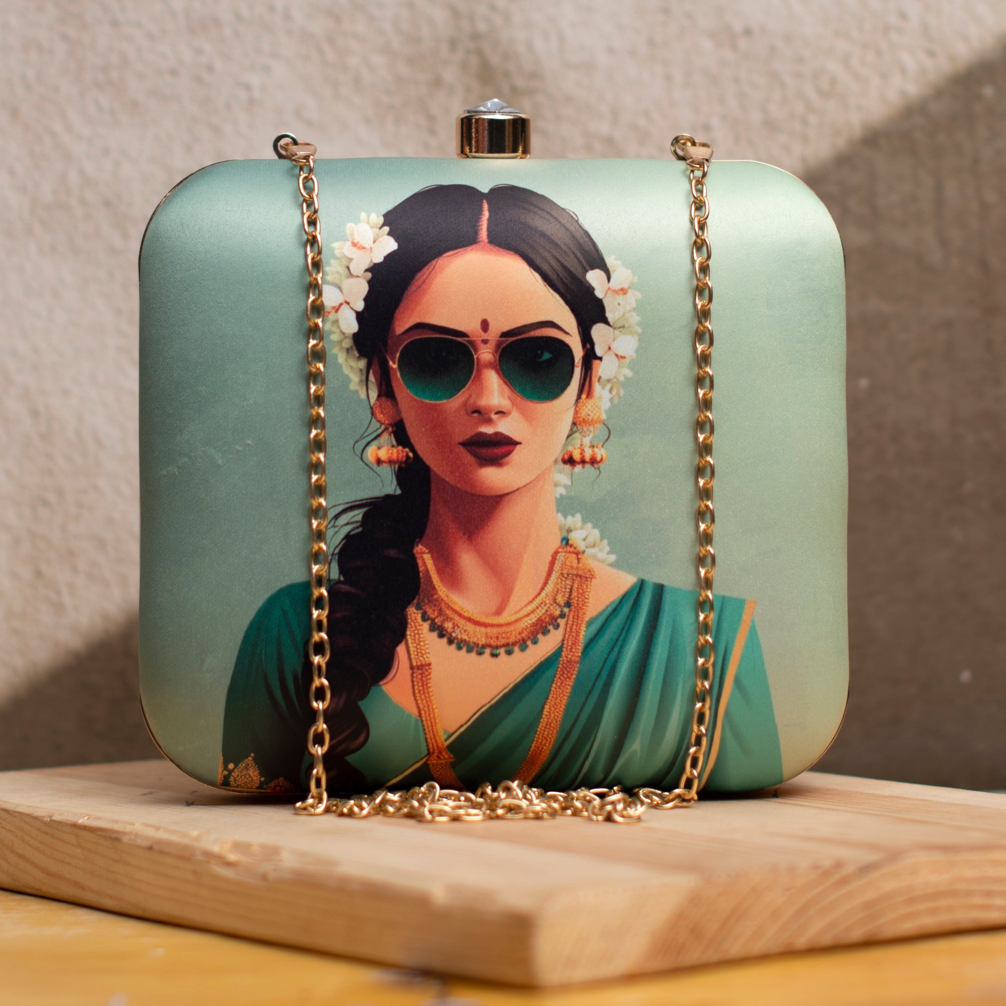 Desi Woman Portrait Clutch