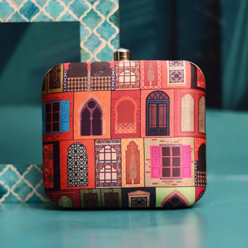 Artklim Mughal Doors Printed Clutch