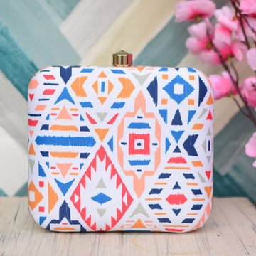 Artklim Multicolour Printed Clutch