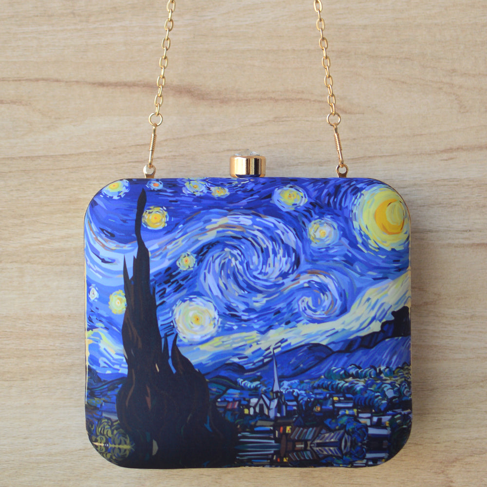 Artklim Starry Night Printed Clutch
