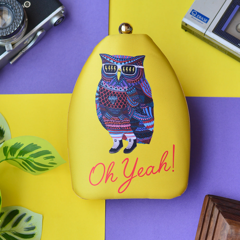 Oh Yeah Owl Printed Clutch