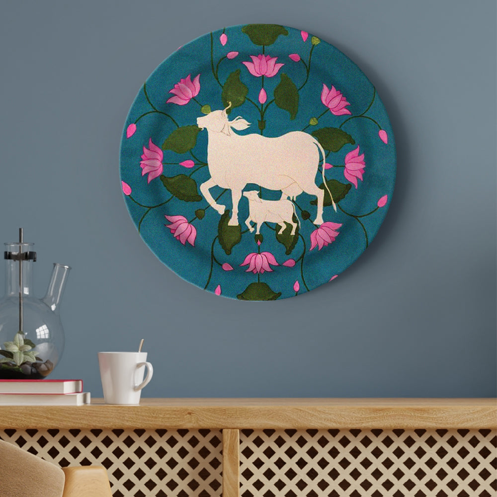 Cow Printed Wall Plate