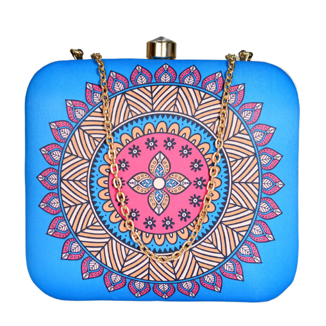 Multicolor Mandala Clutch