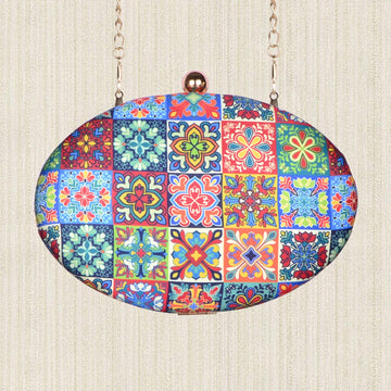 Colorful Mandala Printed Clutch