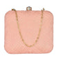 Baby Pink Embroidered Clutch