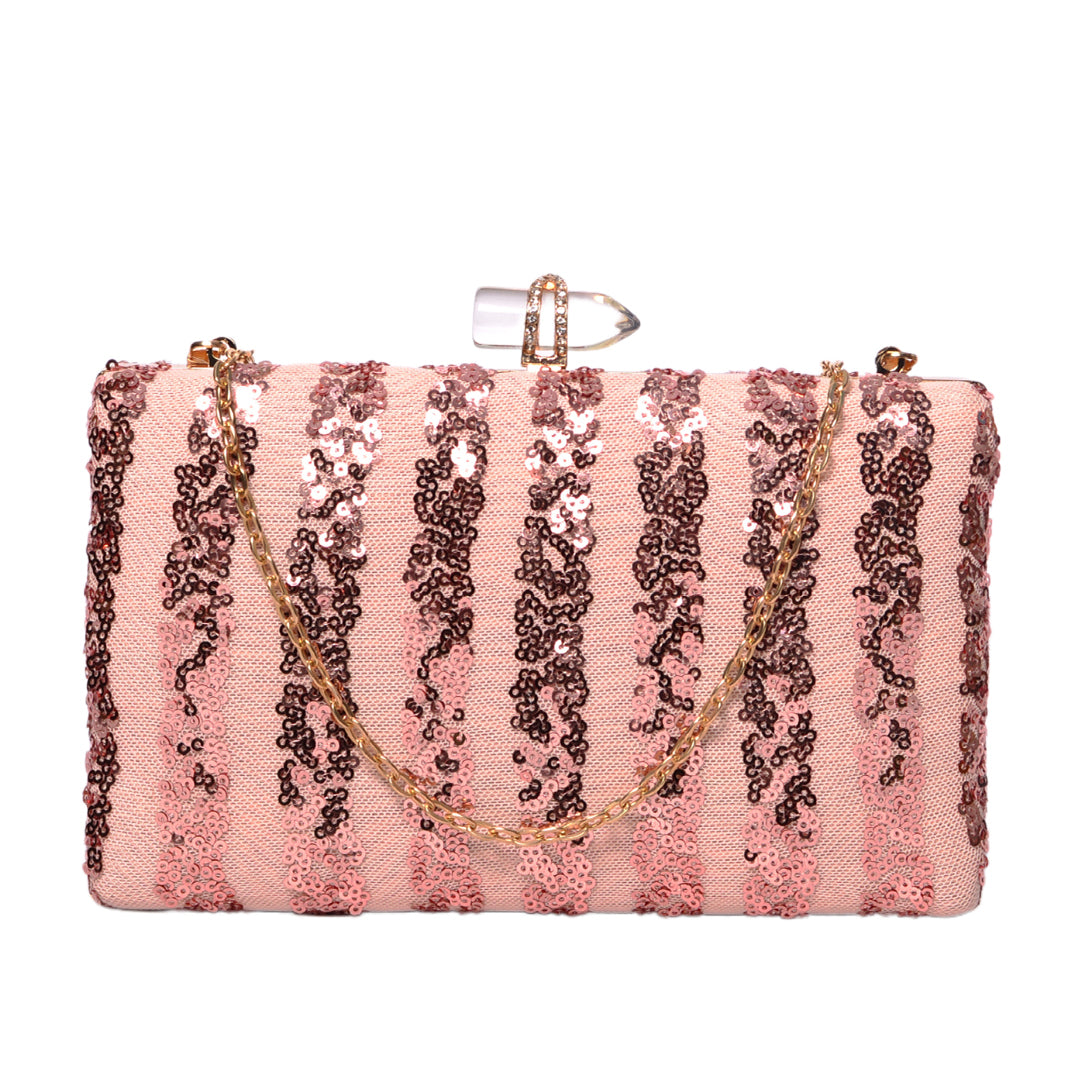 Pink sale sequin clutch