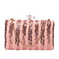 Artklim Pink Clutch With Shimmer Sequins