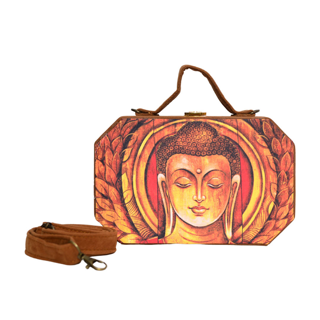 Peace Buddha Print Clutch