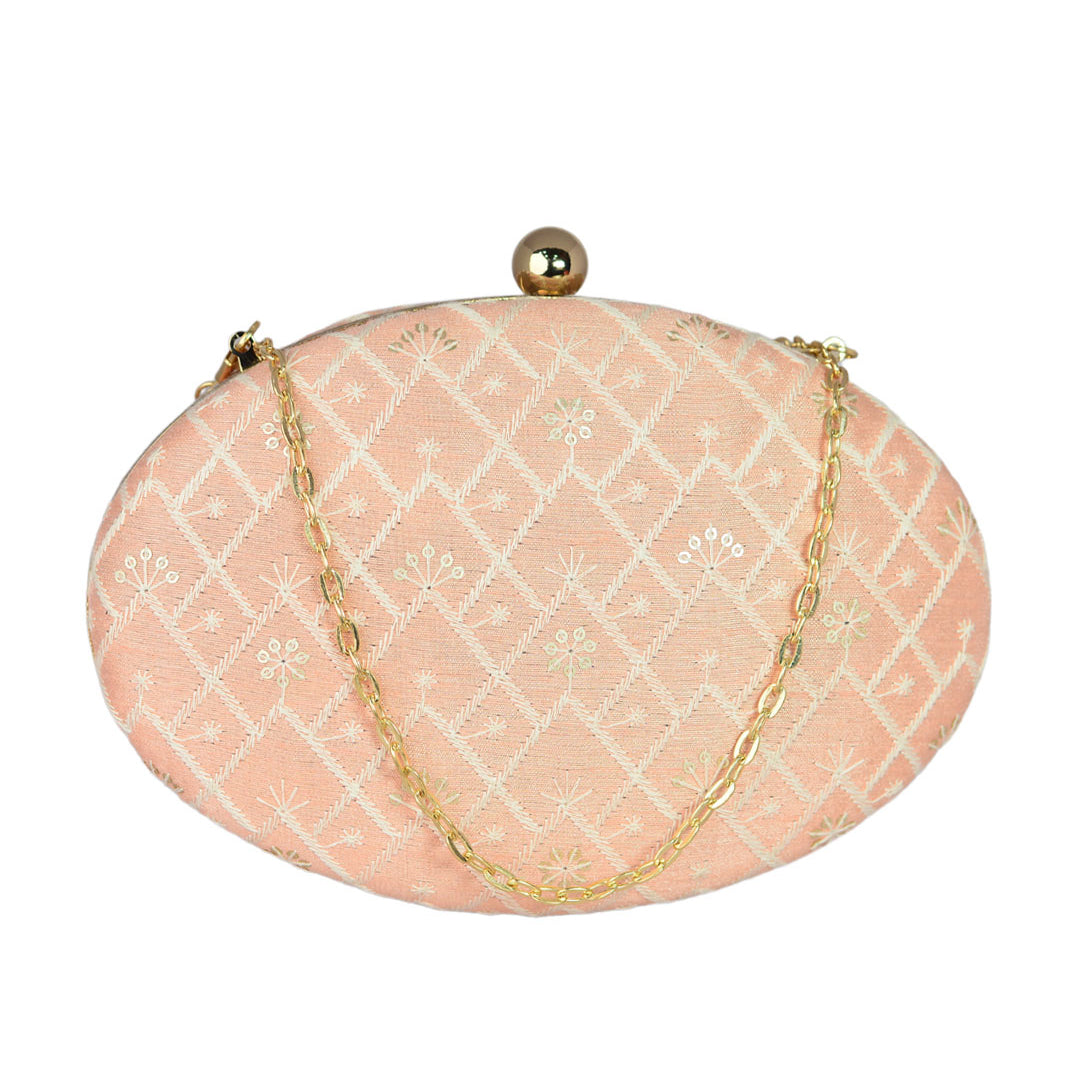 Light Pink Sequins Clutch