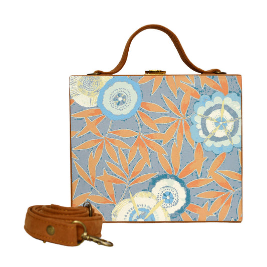 Abstract Floral Printed Clutch