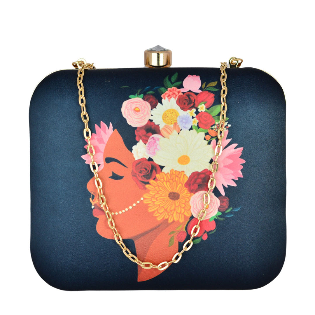 Flower Band Women Printed Clutch