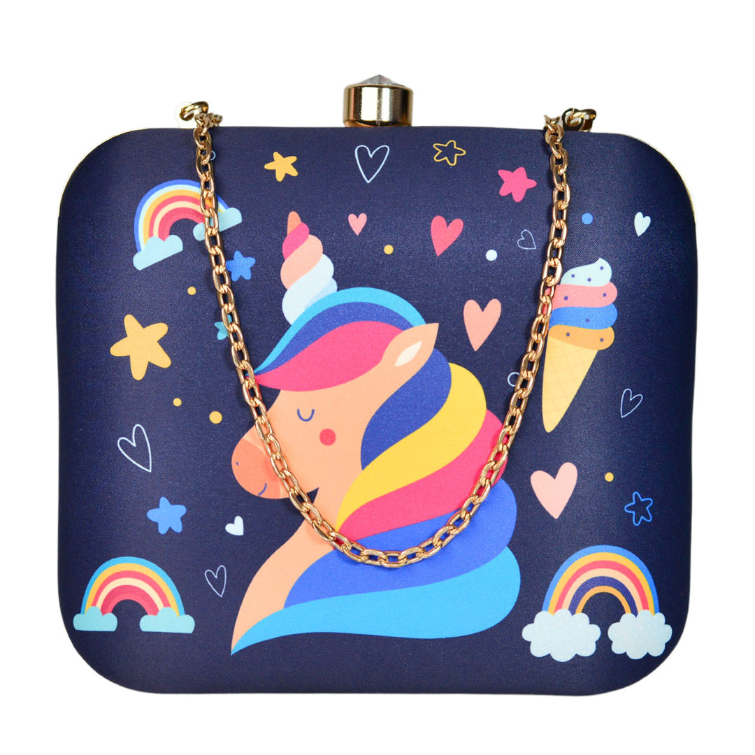 Unicorn Printed Clutch