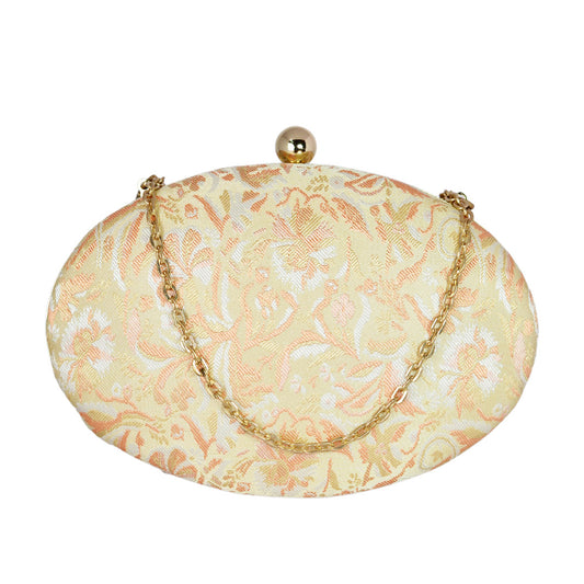 Floral Pattern Fabric Clutch