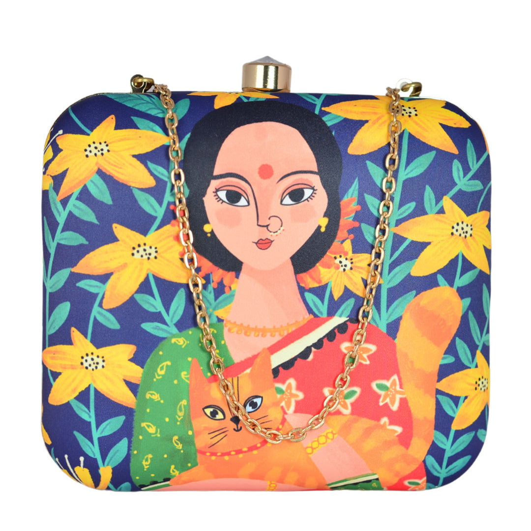 Indian Women Printed Clutch