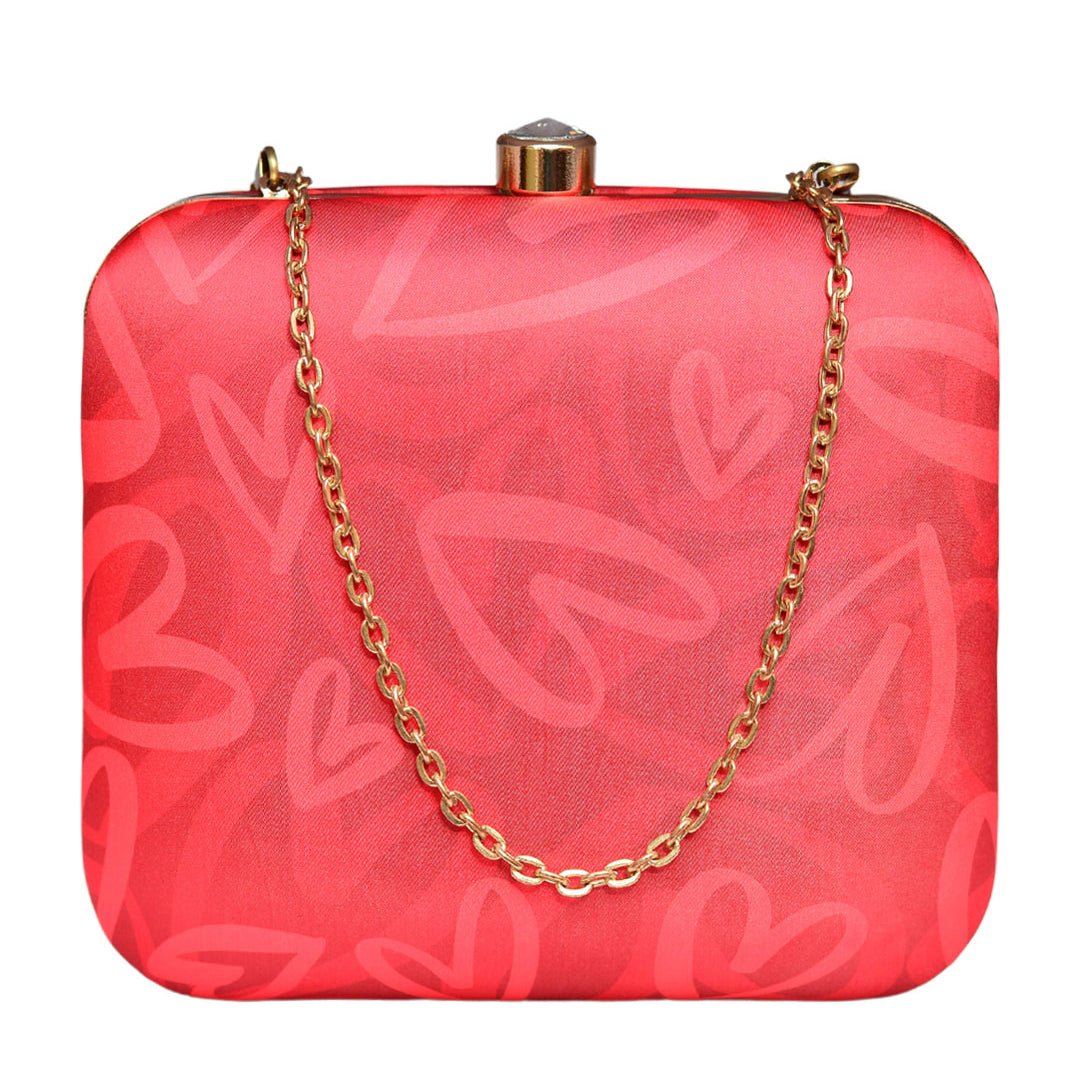 Artklim Red Hearts Valentine Clutch