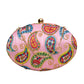 Pink Oval Shaped Clutch