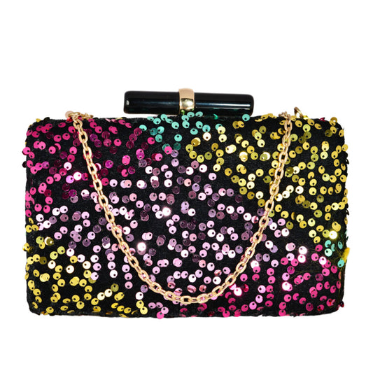 Multicolored Sequins Clutch