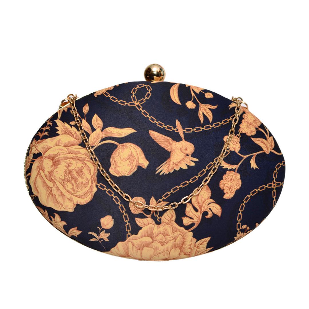 Golden Blue Nature Clutch