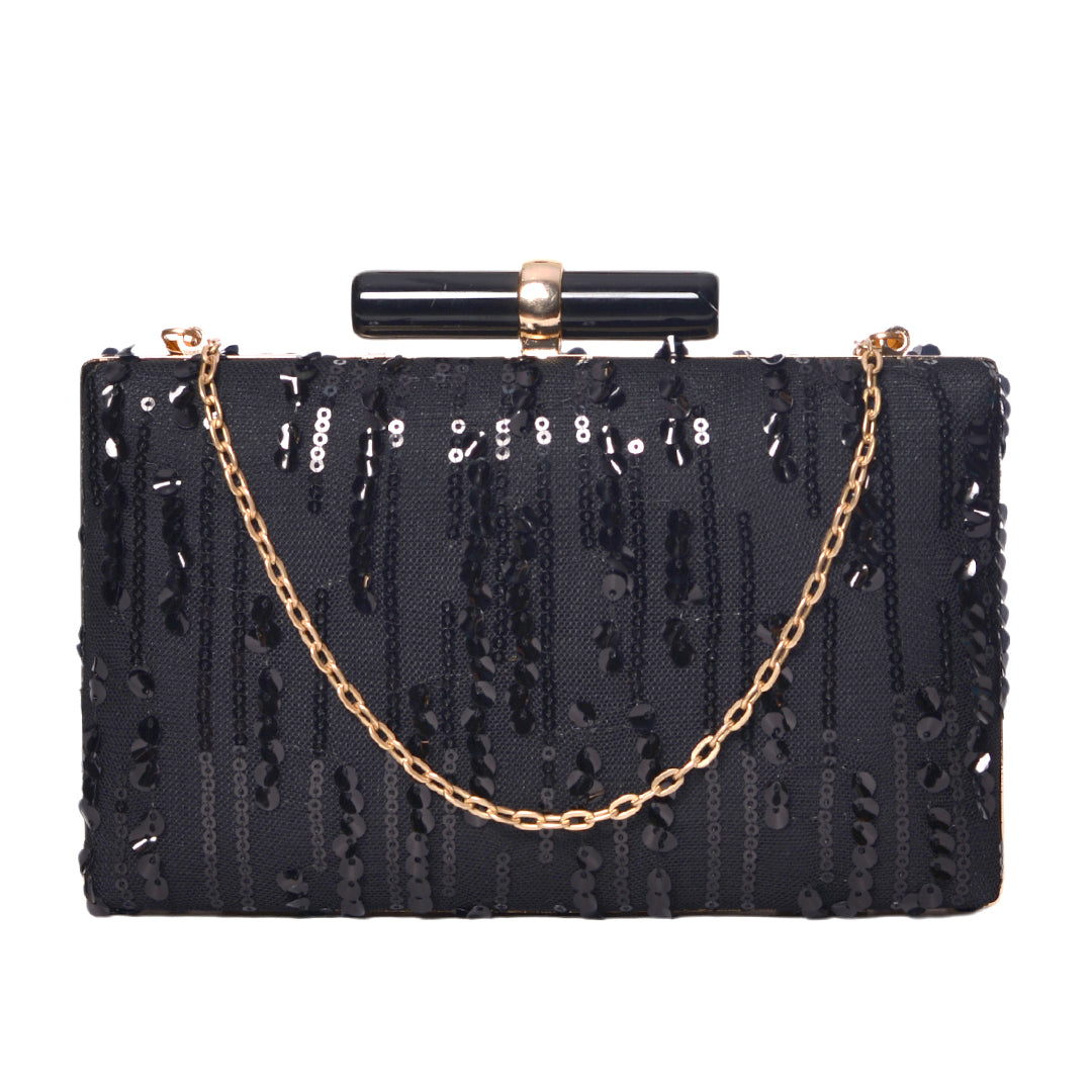 Artklim Black Sequin Clutch