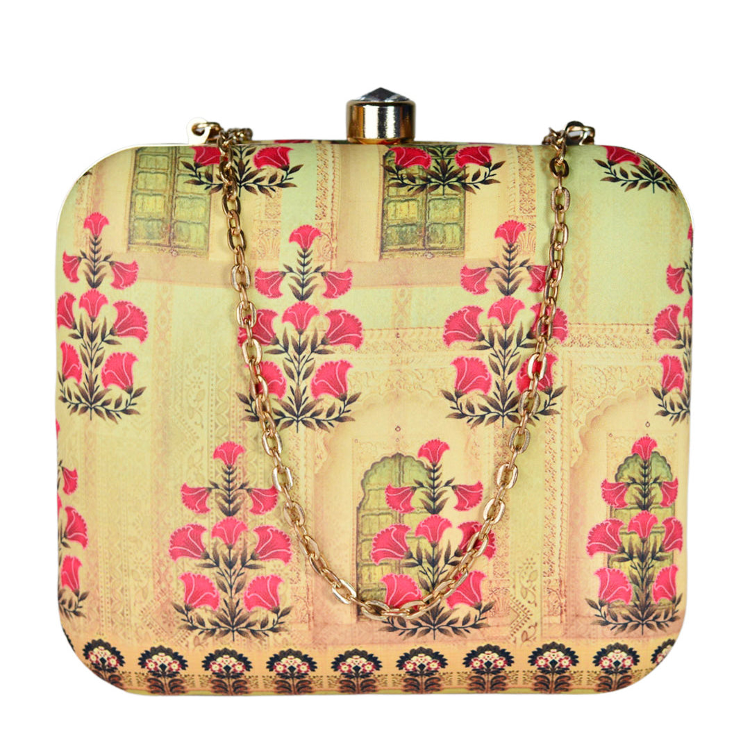 Tulip Floral Printed Clutch