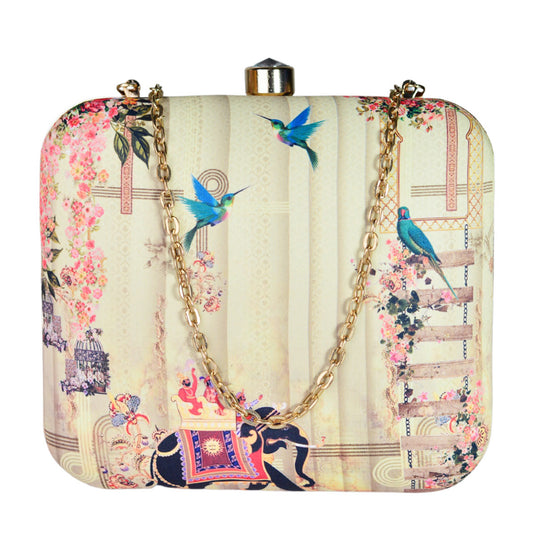 Ancient Theme Printed Clutch
