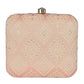 Light Pink Embroidered Clutch