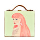 Coral Hair Women Printed Suitcase Style