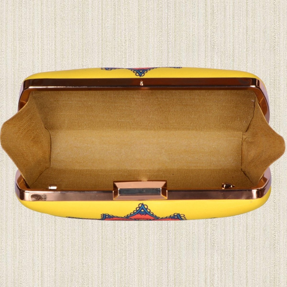 Yellow Mandala Printed Clutch