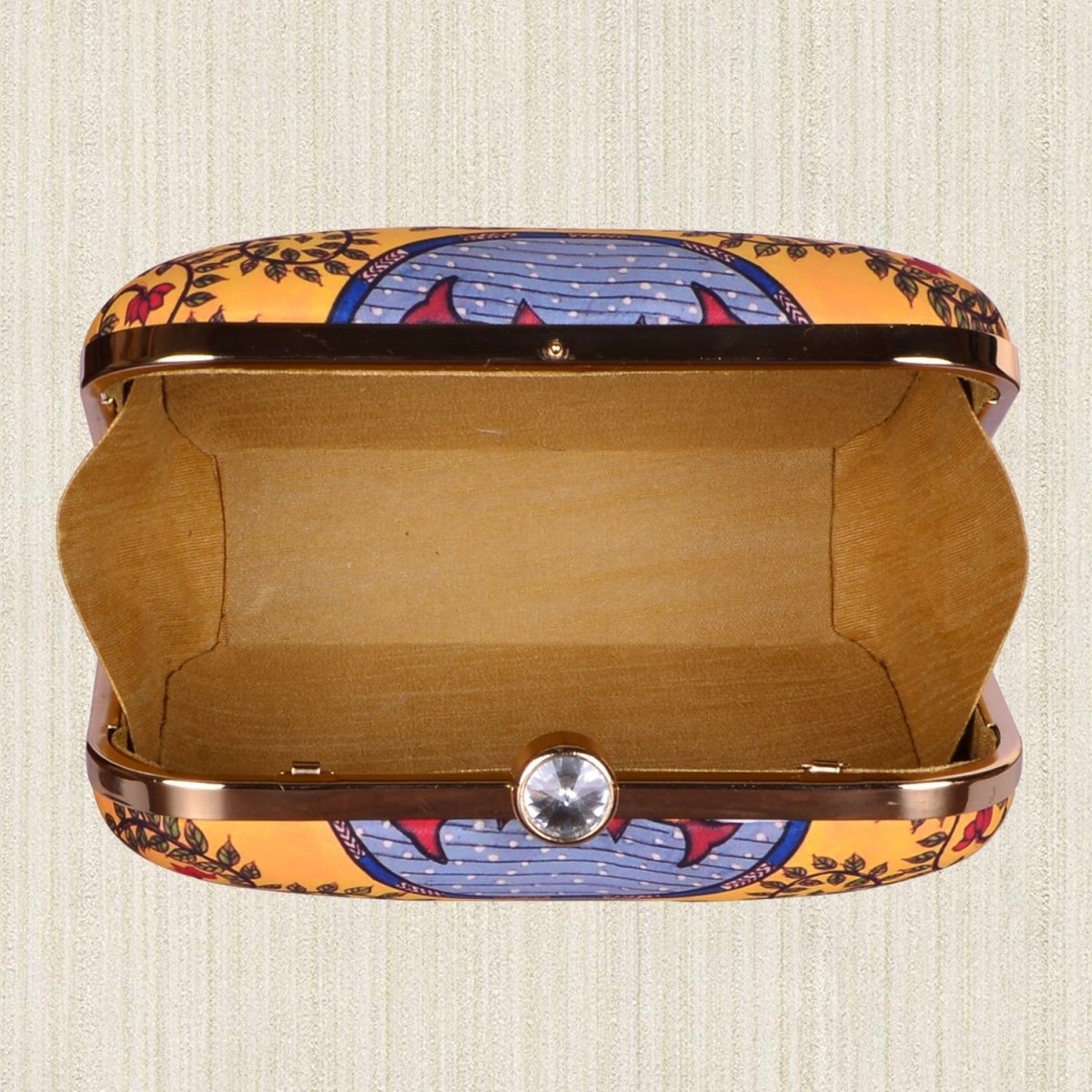 Madhubani Fish Printed Clutch