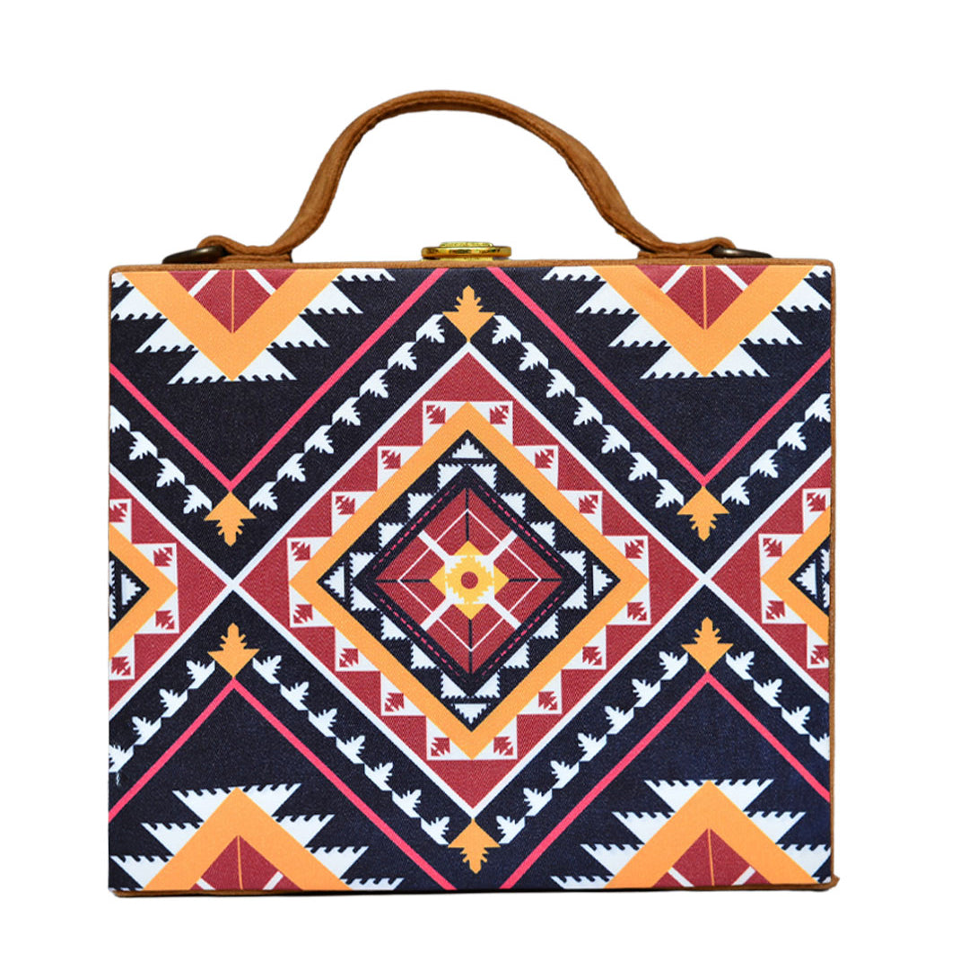 Yellow Symmetrical Printed Suitcase Style