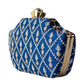 Artklim Navy Blue Designer Boat Shaped Clutch