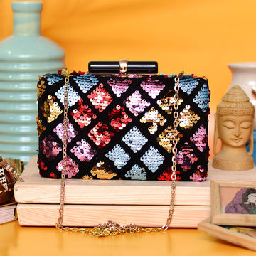 Multicolor Symmetrical Style Clutch