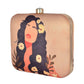 Wavy Hair Printed Clutch