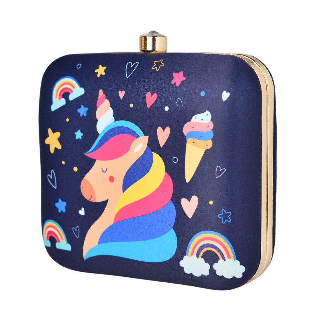 Unicorn Printed Clutch