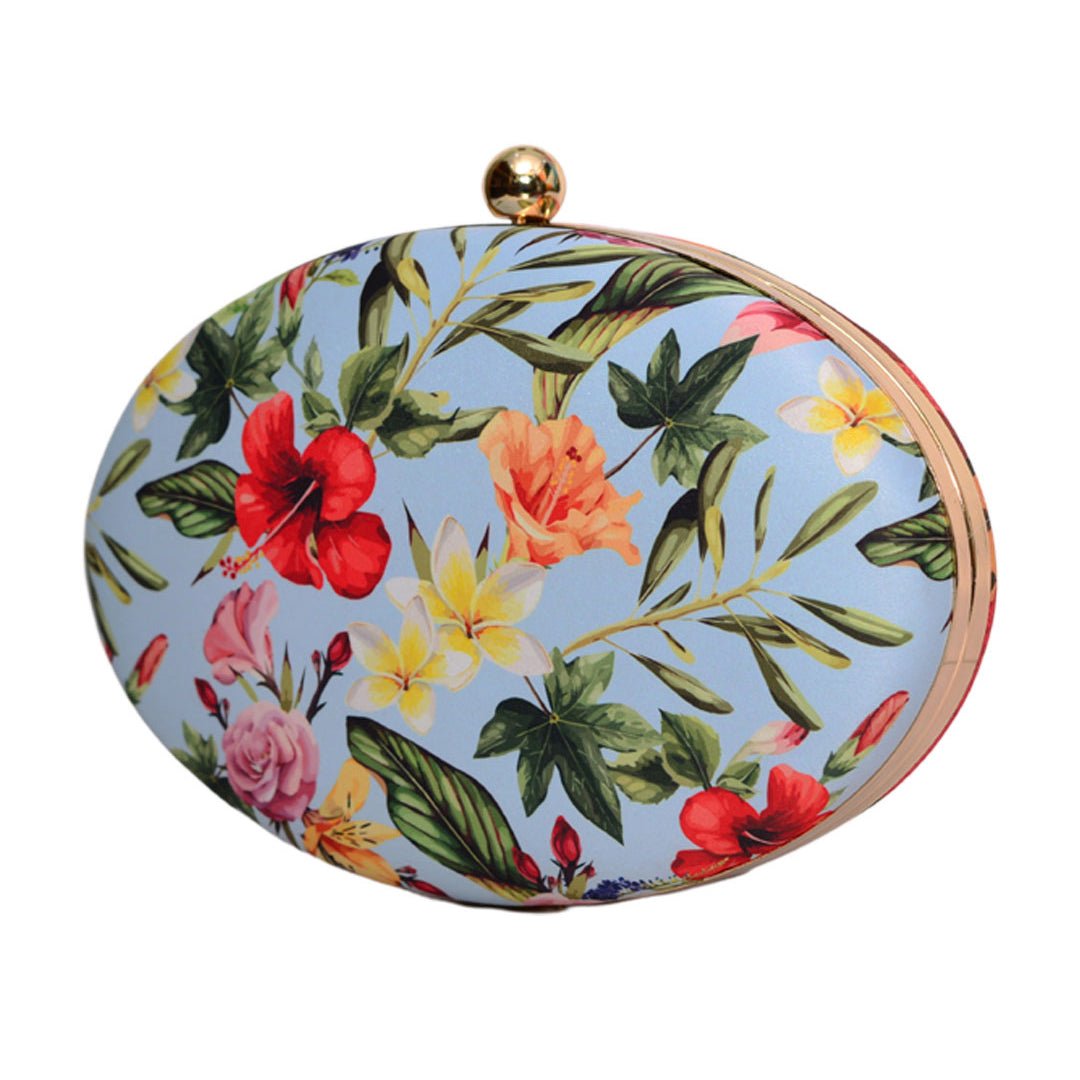 Blue Floral Clutch