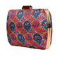 Multicolor Clutch With Blue Flowers
