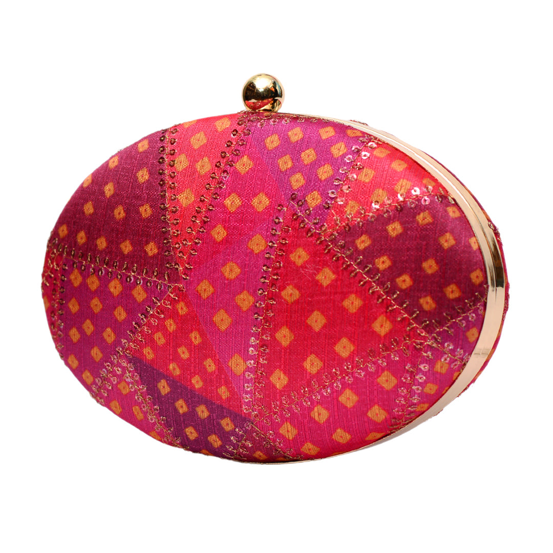 Shades Of Pink Abstract Clutch